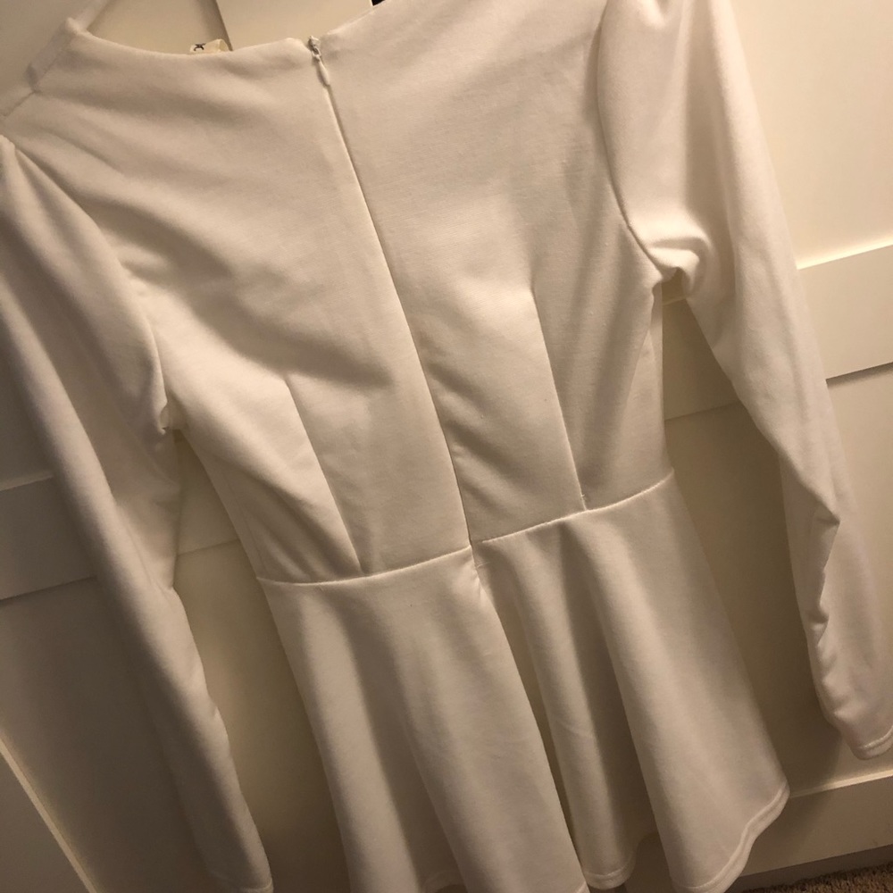 White empire waist top